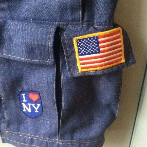 VTG Patch Denim Vest Jean travel patches disney - Picture 4 of 8